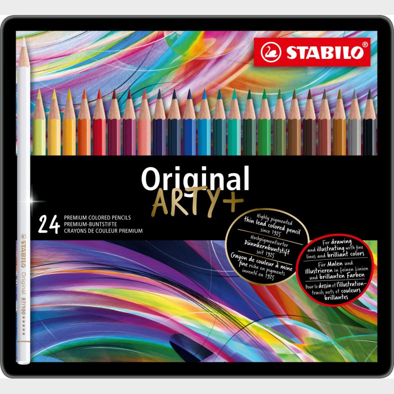 Stabilo - Stabilo Original Farveblyanter - Metalske Med 24 Farver (204204)