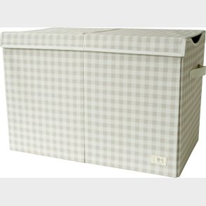 3 Sprouts - Opbevaringskasse Med Lg - Gingham Beige