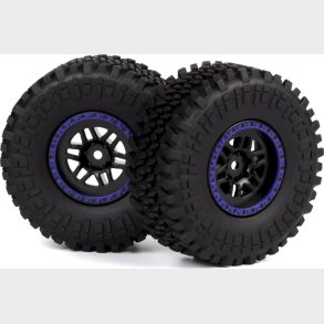 Assembled Wheel & Tyre (blue/2pcs) - Mv150735 - Maverick Rc