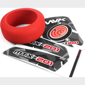 Mtx-201 Transmitter Wheel Foam & Decals (red) - Mv150752 - Maverick Rc