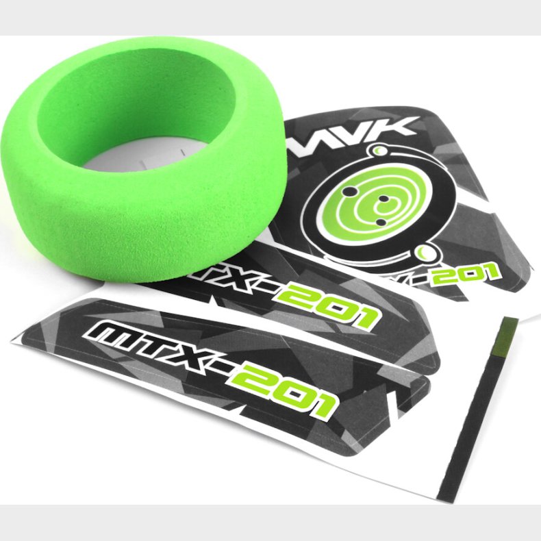 Mtx-201 Transmitter Wheel Foam & Decals (green) - Mv150754 - Maverick Rc
