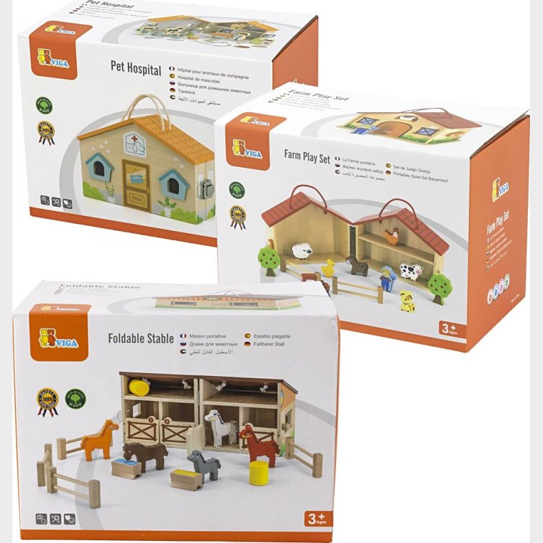 Viga Legehuse - Bondegrd - Dyrehospital Og Hestestald - 3stk.