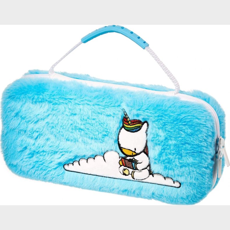 Numskull Nintendo Switch Unicorn Blue Fluffy Carry Case