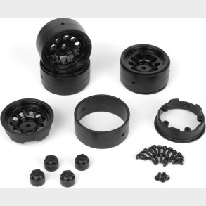 Cs-10 Beadlock Wheel 1.2in (black/4pcs) - Hp160841 - Hpi Racing