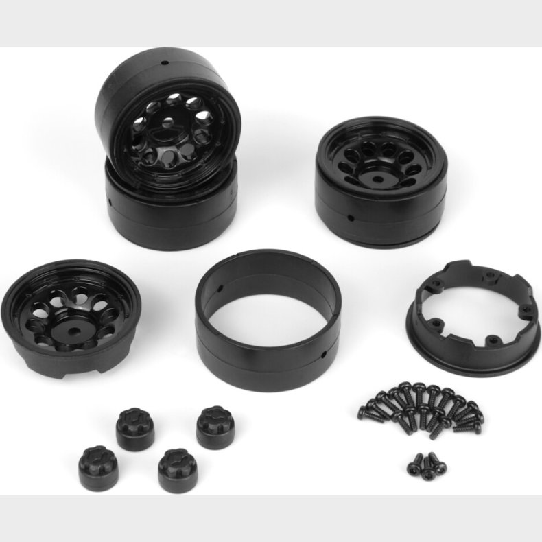 Cs-10 Beadlock Wheel 1.2in (black/4pcs) - Hp160841 - Hpi Racing