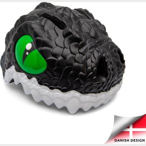 Crazy Safety - Cykelhjelm Til Brn - Sort - Drage