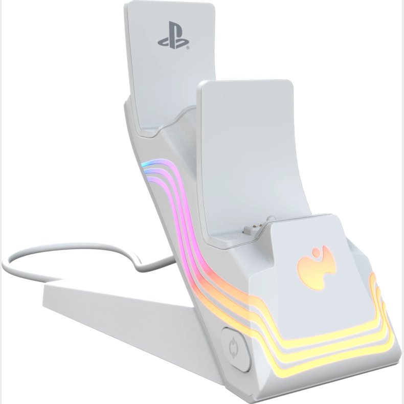Pdp Afterglow Wave Dual Charger White