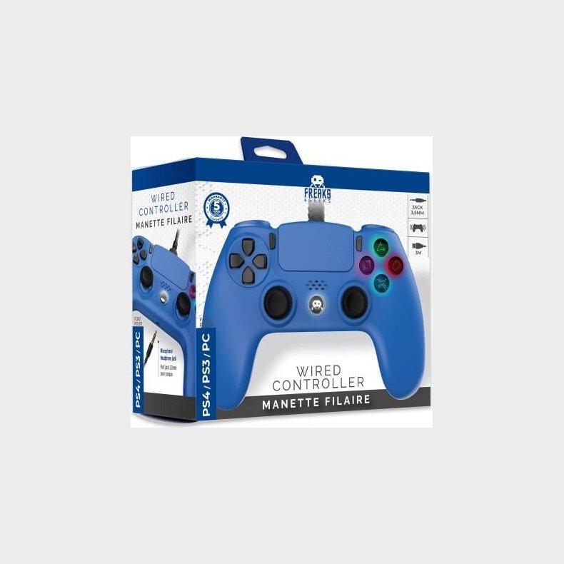 Wired Controller For Ps4 With 3m Cable - Blue