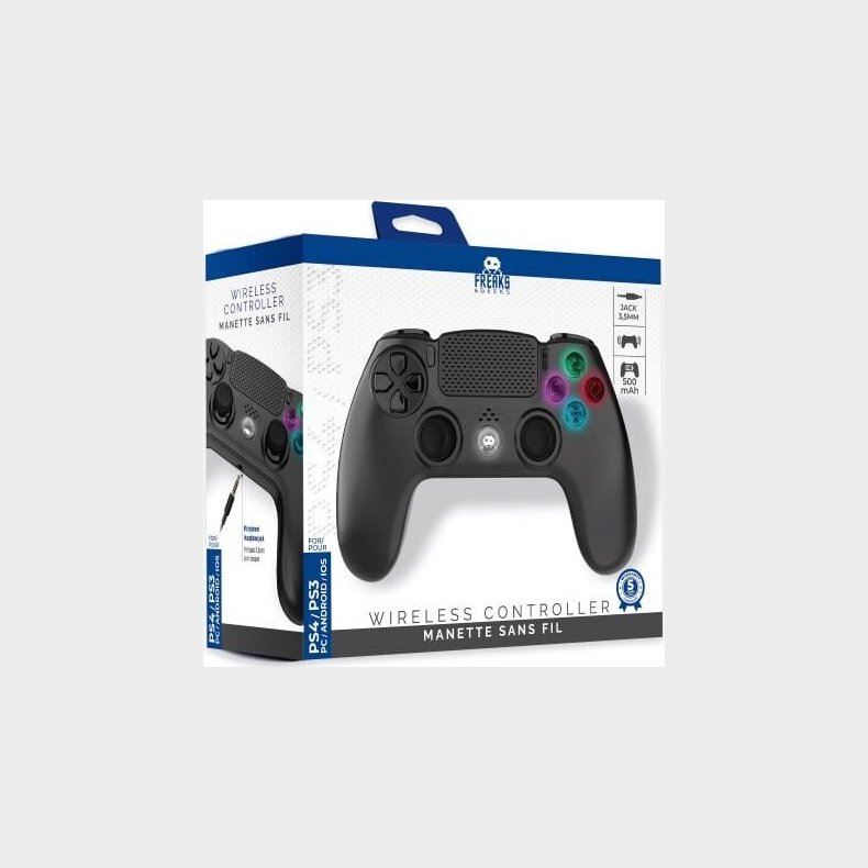 Wireless Controller For Ps4 With 3,5mm Jack Slot - Led - Black