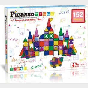 Picasso Tiles - 3-d Magnetic Building Set (152 Pcs) (pt152)