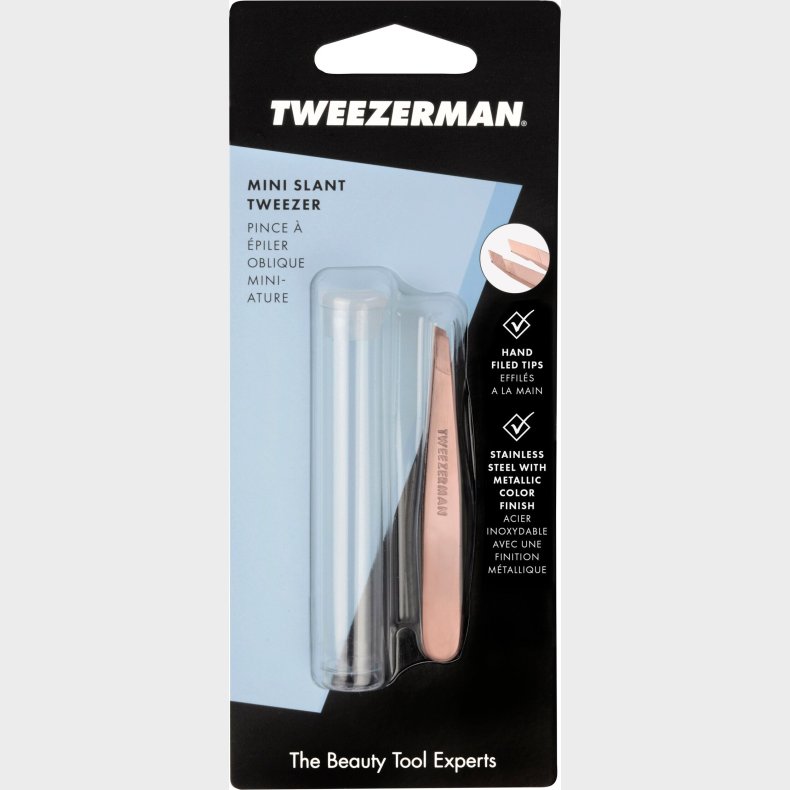 Tweezerman - Mini Slant Tweezer - Rose Gold