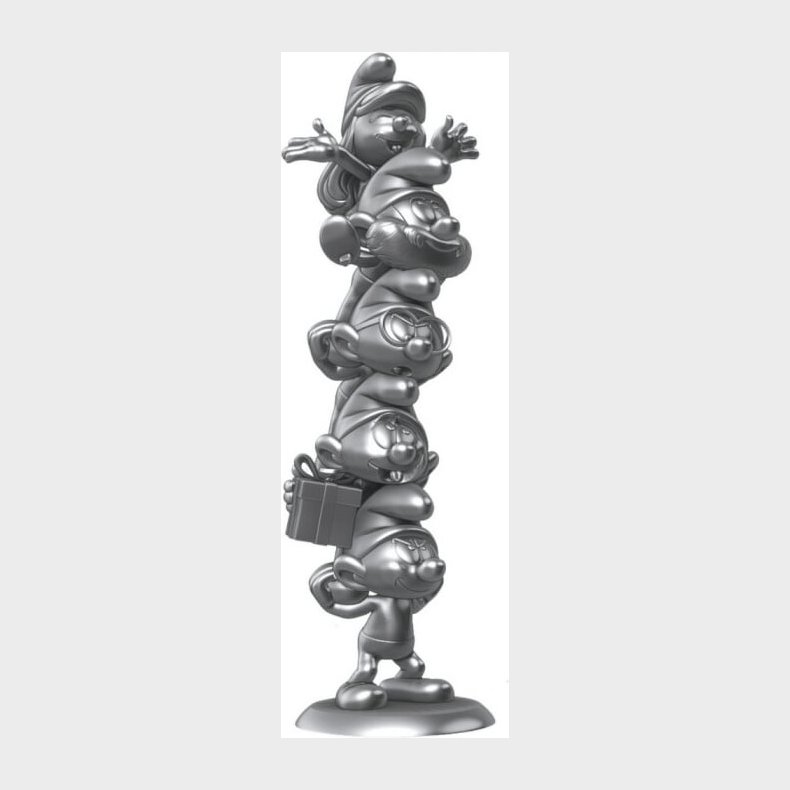 The Smurfs Resin Statue Smurfs Column Silver Limited Edition 50 Cm