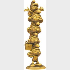 The Smurfs Resin Statue Smurfs Column Gold Limited Edition 50 Cm
