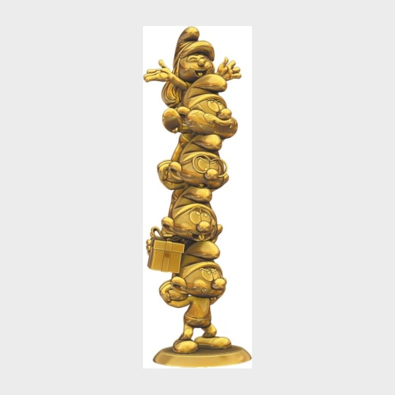 The Smurfs Resin Statue Smurfs Column Gold Limited Edition 50 Cm
