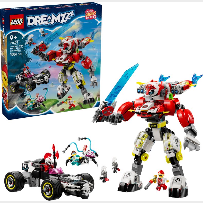 Lego - Dreamzzz - Coopers Tiger-mech Og Zeros Hotrod-bil (71497)