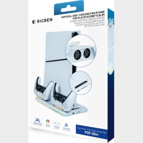 Nacon Charging Station With Fan Rgb/usb Hub/fan, White Ps5 Slim