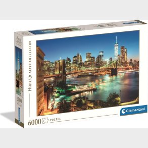 6000 Puslespil Hqc Brooklyn Bridge Lights Brikker