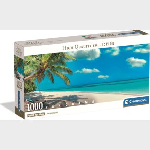 1000 Puslespil Panorama Hqc Swining By The Ocean Brikker