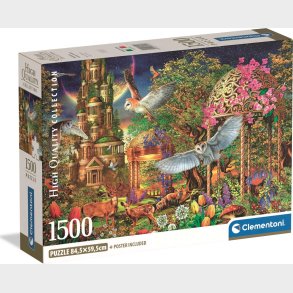 1500 Puslespil Hqc Woodland Fantasy Garden Brikker