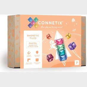 Connetix - Square Pack - Magnetst 40 Dele - Pastel (ct-p-00040-sq)