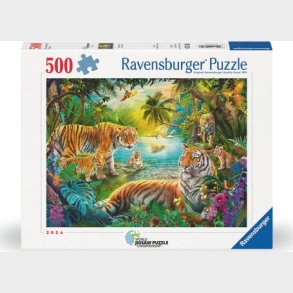 Ravensburger - Tiger Family In The Oasis - 500 Brikker