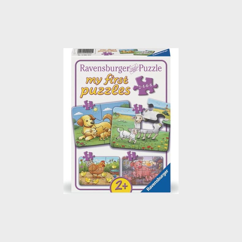 Ravensburger - Farm Animal Families 2/4/6/8 Brikker