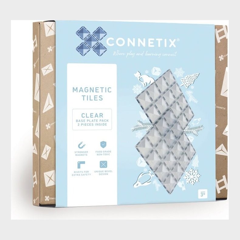 Connetix - Base Plate - Clear - 2 Stk. (ct-c-00002-bp)