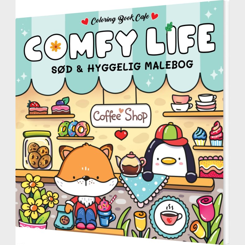 Malebog: Comfy Life - Coloring Book Cafe - Bog