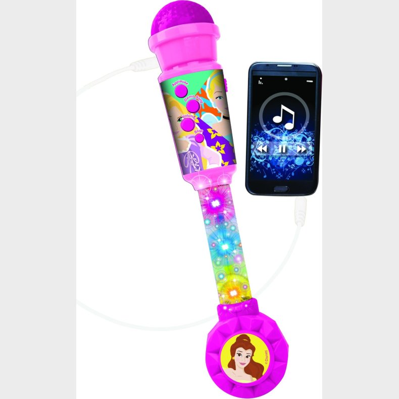 Lexibook - Disney Princess Trendy Lighting Microphone With Speaker (aux-in), Melodies And Sound Effects - (mic90dp)