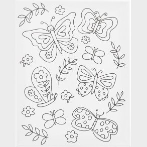 Malerlrred Med Print - Sommerfugle - D 1,6 Cm - Str. 24x30 Cm - 360 G - 1 Stk.