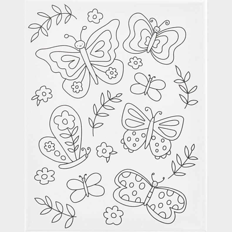 Malerlrred Med Print - Sommerfugle - D 1,6 Cm - Str. 24x30 Cm - 360 G - 1 Stk.