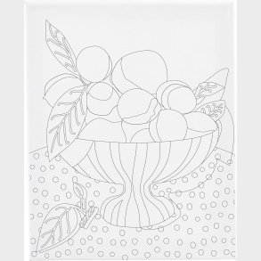 Malerlrred Med Print - Frugtskl - D 1,6 Cm - Str. 24x30 Cm - 360 G - 1 Stk.