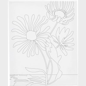Malerlrred Med Print - Store Blomster - D 1,6 Cm - Str. 24x30 Cm - 360 G - 1 Stk.