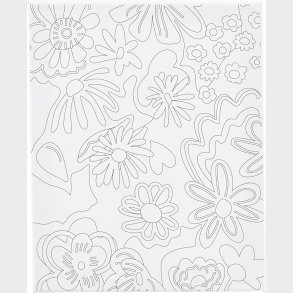 Malerlrred Med Print - Blomster - D 1,6 Cm - Str. 24x30 Cm - 360 G - 1 Stk.