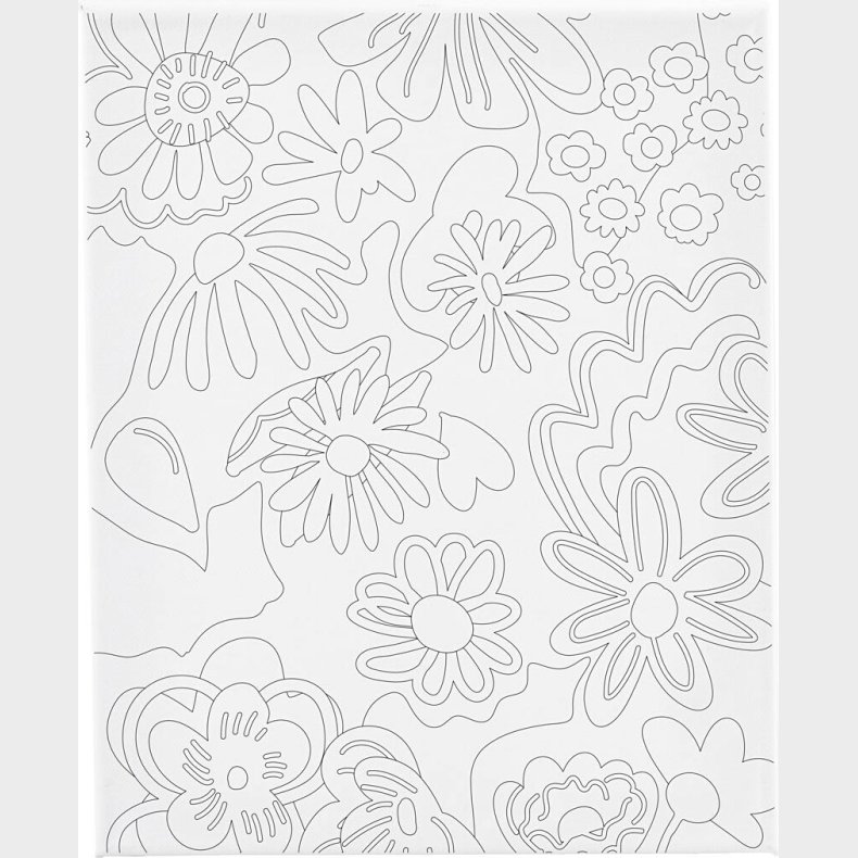 Malerlrred Med Print - Blomster - D 1,6 Cm - Str. 24x30 Cm - 360 G - 1 Stk.