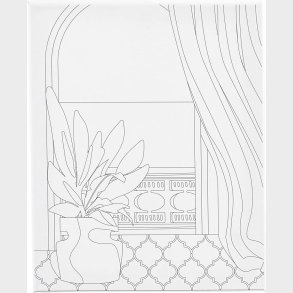 Malerlrred Med Print - Vindue - D 1,6 Cm - Str. 24x30 Cm - 360 G - 1 Stk.