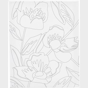 Malerlrred Med Print - Valmuer - D 1,6 Cm - Str. 24x30 Cm - 360 G - 1 Stk.