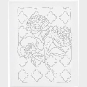 Malerlrred Med Print - Roser - D 1,6 Cm - Str. 24x30 Cm - 360 G - 1 Stk.