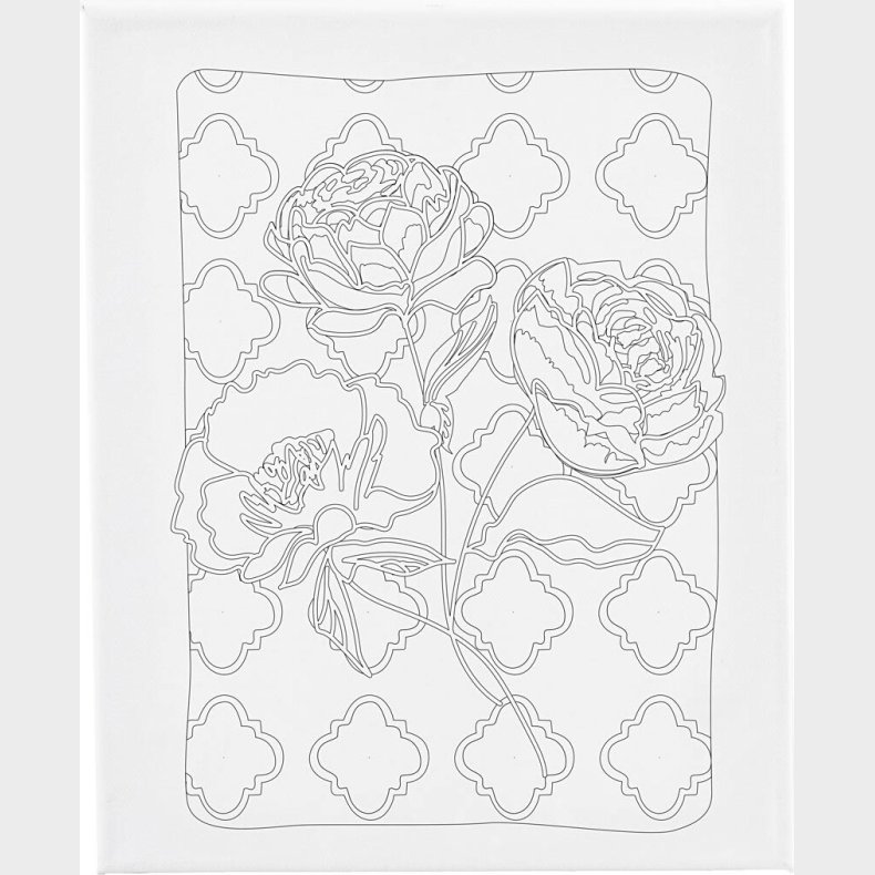 Malerlrred Med Print - Roser - D 1,6 Cm - Str. 24x30 Cm - 360 G - 1 Stk.