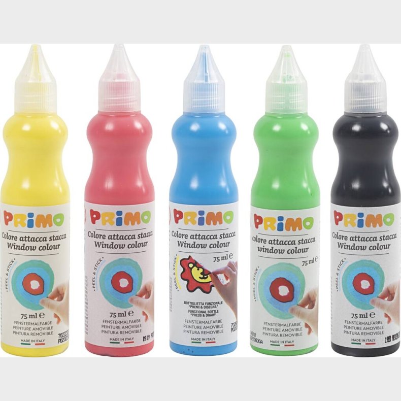 Vinduesmaling - Assorterede Farver - 5x75ml
