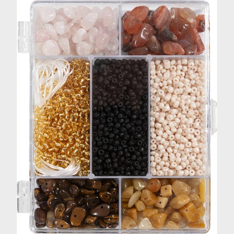 Diy Mix Smykker - Krystaller - Str. 2,6-10 Mm - Hulstr. 0,8-1,2  Mm - Assorterede Farver