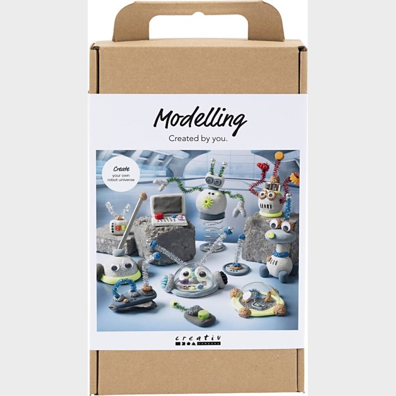 Diy Kit Modellering - Robot - Bl - Gr - Rd - Forslvet