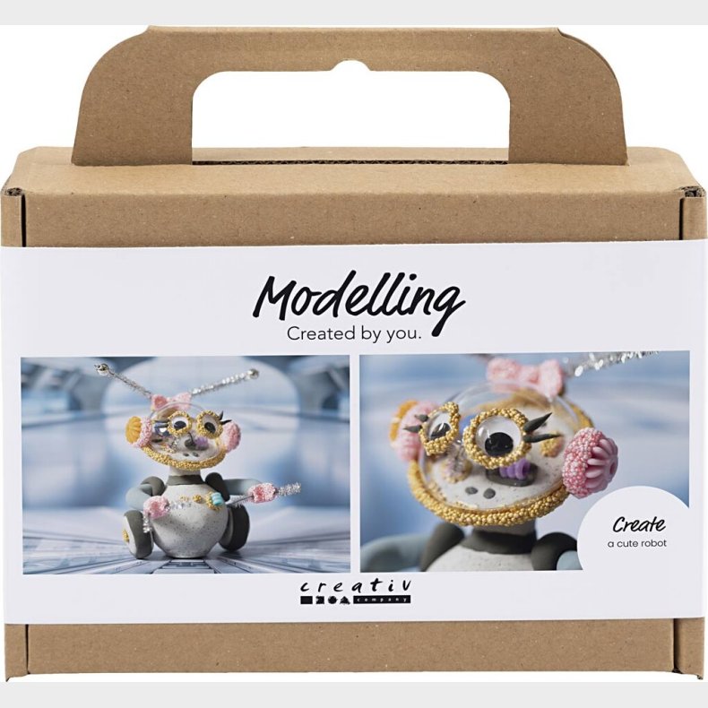 Mini Diy Kit Modellering - Robotpige - Gr - Pink