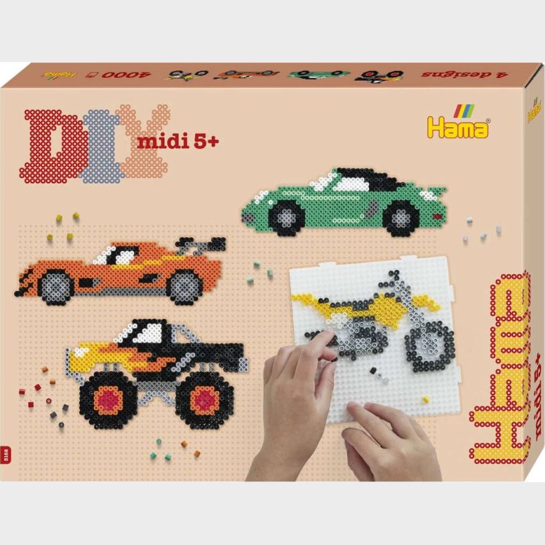 Hama Midi Gaveske Biler - 3162