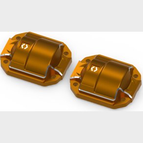 Aluminum Diff Cover (orange/2pcs) - Hp161143 - Hpi Racing