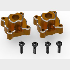 Aluminum Rear Hub Set (orange/2pcs) - Hp161154 - Hpi Racing