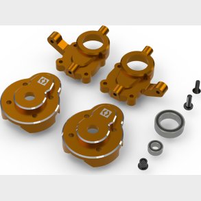 Aluminum Portal Steering Spindle Set (orange) - Hp161160 - Hpi Racing