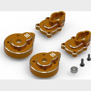 Aluminum Portal Rear Hub Set (orange/2pcs) - Hp161161 - Hpi Racing