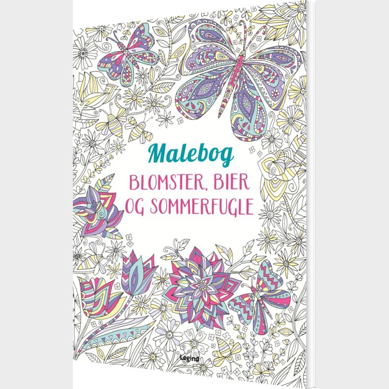 Mandala-malebog: Blomster, Bier Og Sommerfugle - Bog