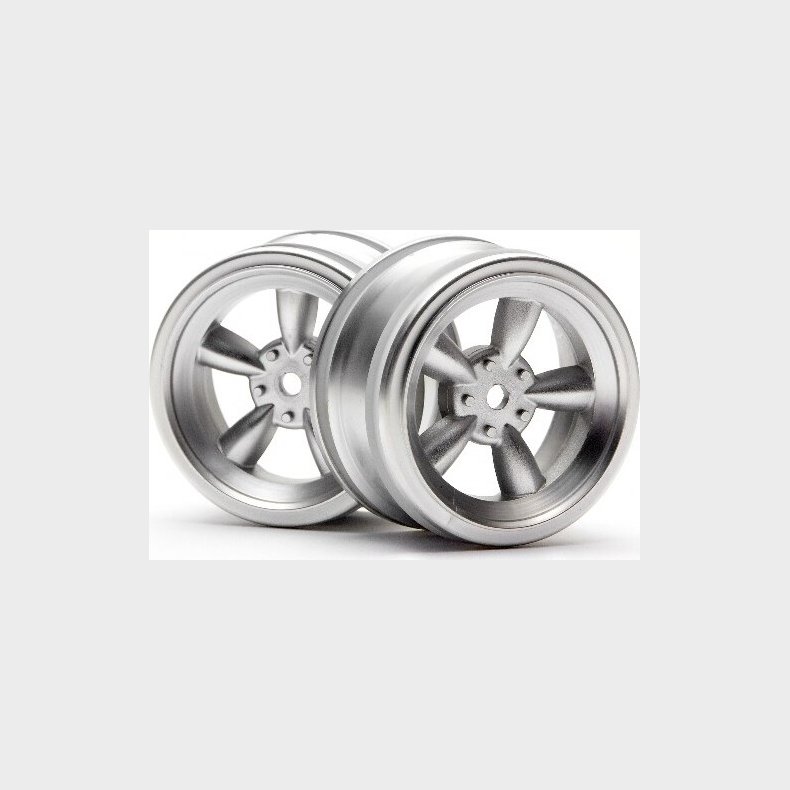 Vintage 5 Spoke Wheel 26mm Matte Chrome(0mm Offset - Hp3815 - Hpi Racing